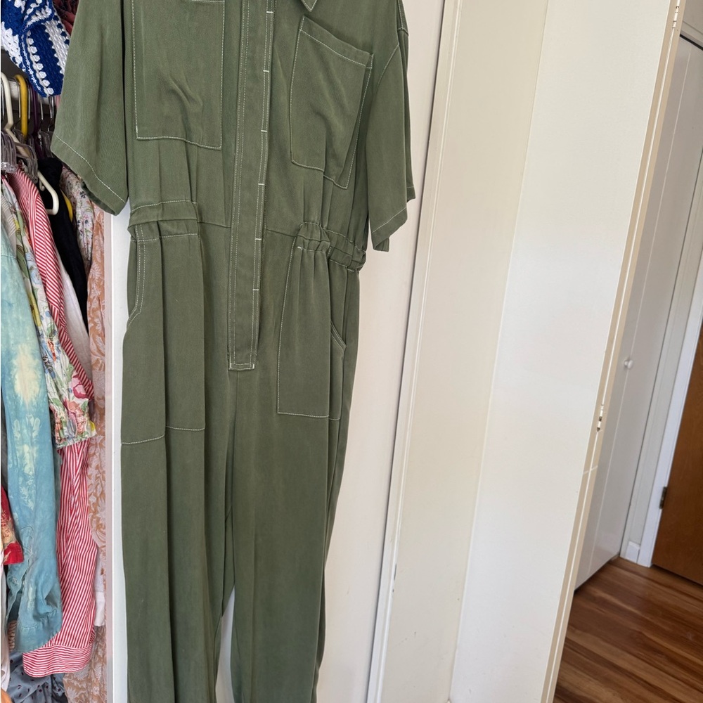 Oh Seven Days Green Utility Jumpsuit